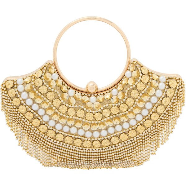 faina Listová kabelka Elegant béžová / zlatá / biela 66381341