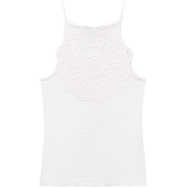 MANGO Top KATE šedobiela 65880809