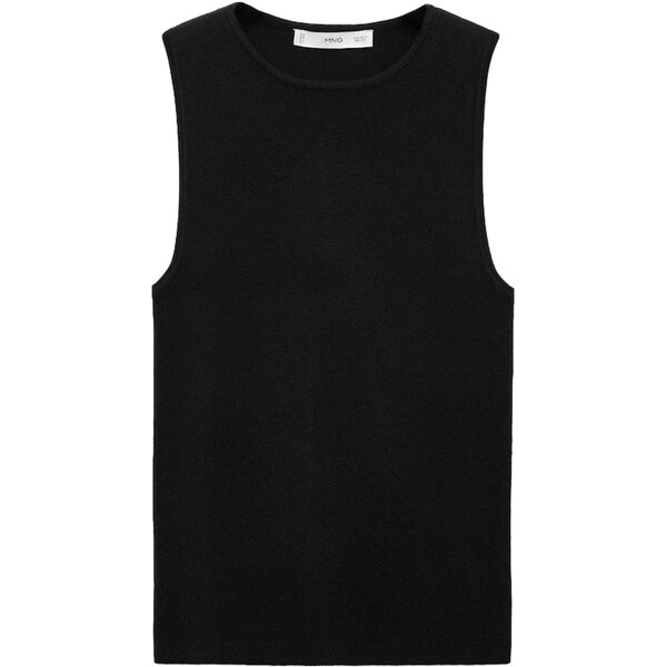 MANGO Vyšívaný top HERNAN čierna 65144302