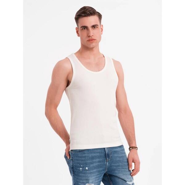 Ombre Clothing Základné pánske biele tielko V1 TSBT- 0239 64053299