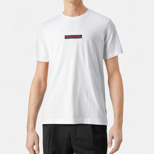 Pánské bílé triko Tommy Hilfiger 56252 64056701