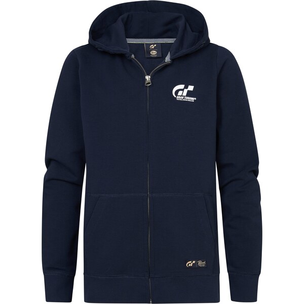 Petrol Industries Tepláková bunda tmavomodrá / biela 64062954