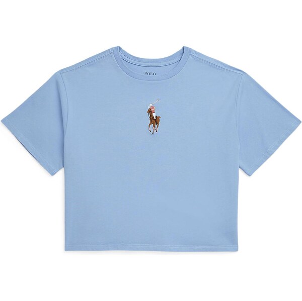 Polo Ralph Lauren Tričko svetlomodrá / hnedá / ružová / biela 64063342