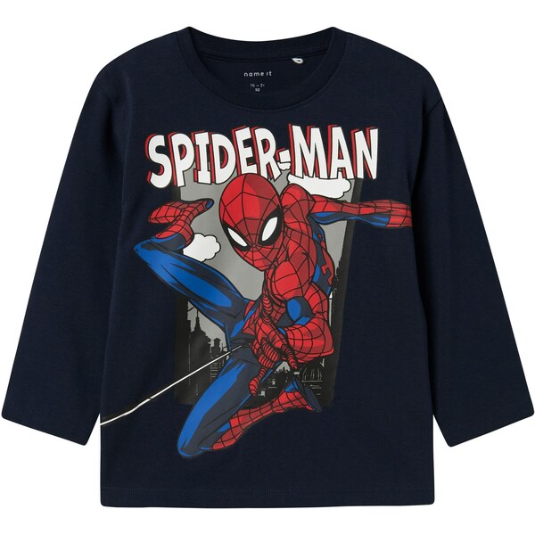 NAME IT Tričko NMMJuice Spider námornícka modrá / tmavohnedá / červená 64071886