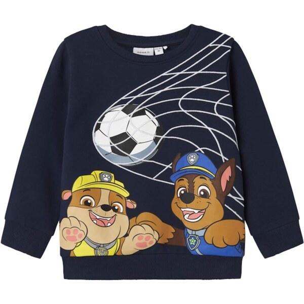 NAME IT Mikina NMMJaako Paw modrá / námornícka modrá / čierna / biela 64071888