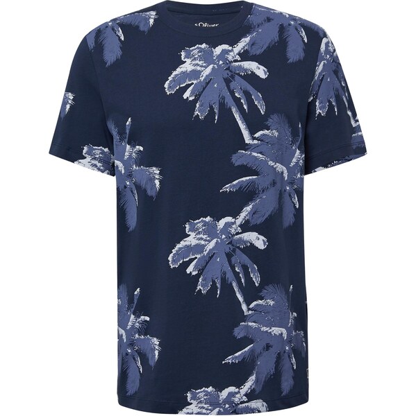 s.Oliver Tričko námornícka modrá / indigo / biela 64071930