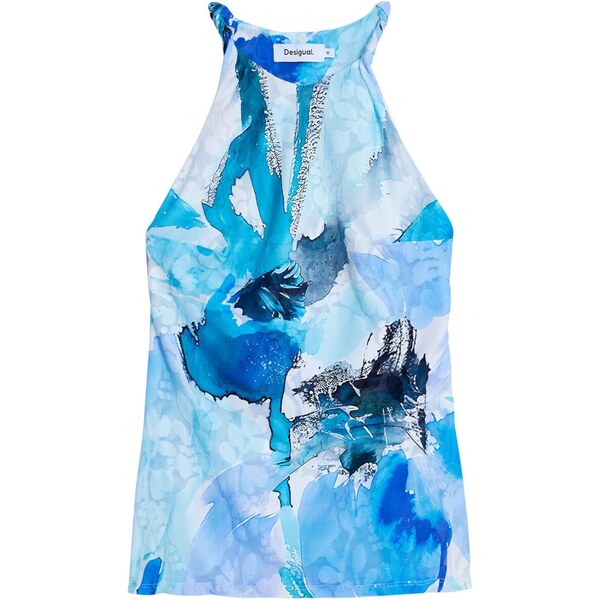 Desigual Top modrá / vodová / svetlomodrá / biela 64072307