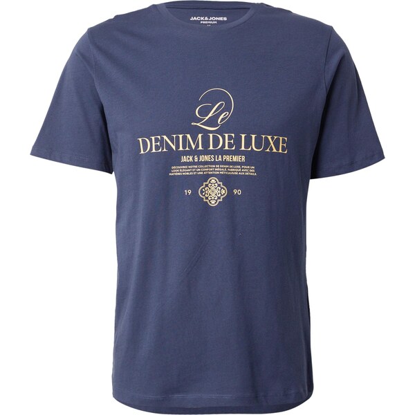 Jack & Jones Premium Tričko JPRBLUJAYCE tmavomodrá / medová 64072383