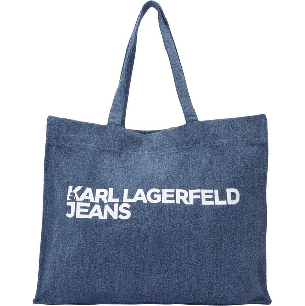 KARL LAGERFELD JEANS Shopper modrá denim / biela 64072290