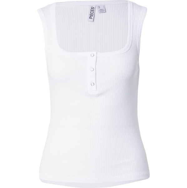 PIECES Top PCKITTE biela 64100264