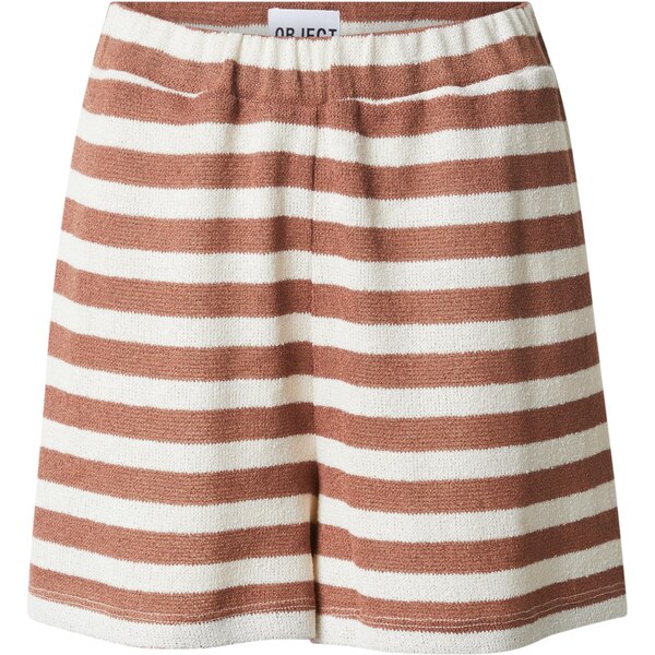 OBJECT Nohavice OBJLINDSEY čokoládová / biela 64403975