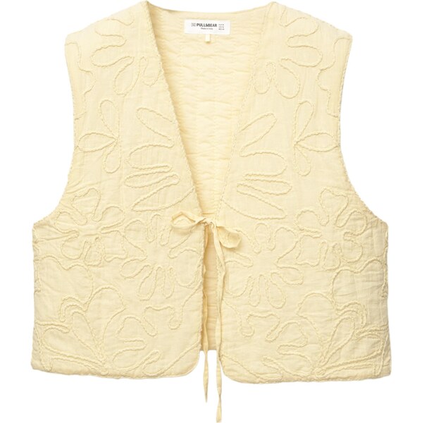 Pull&Bear Vesta pastelovo žltá 65881277