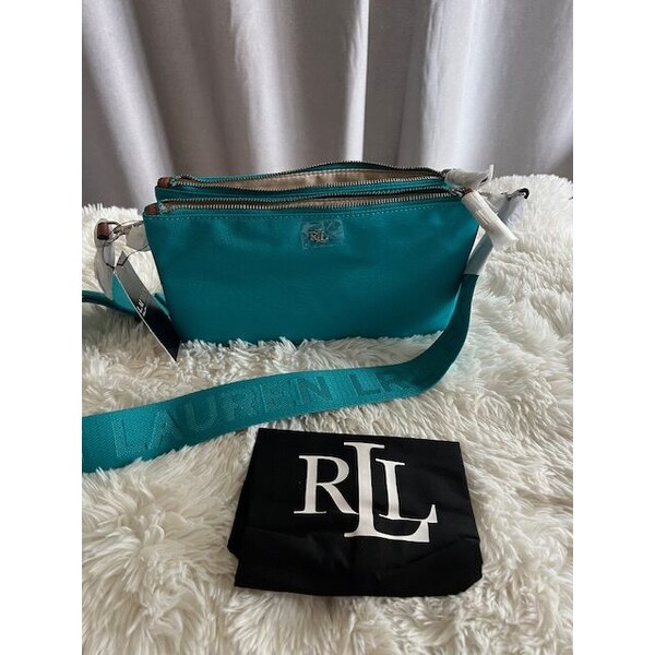 Dámska Kabelka crossbody Ralph Lauren tyrkys 64075451