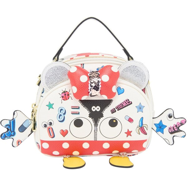 MYMO Kabelka Pop Eyetheme modrá / červená / čierna / biela 65979725