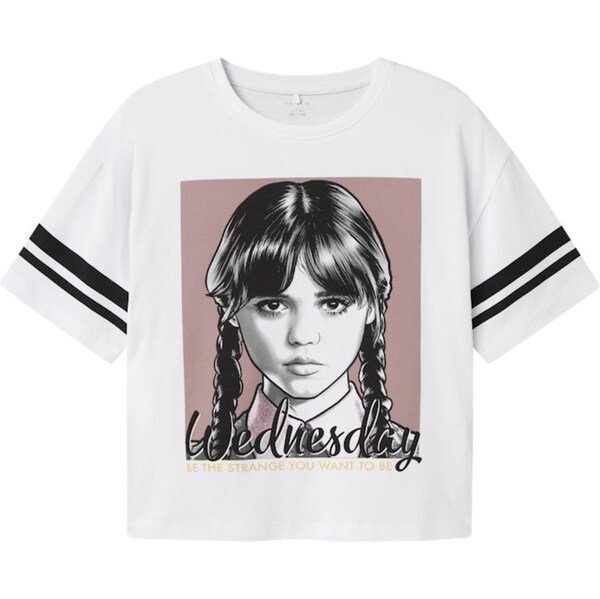 NAME IT Tričko NKFJixina Wednesday sivá / svetlofialová / čierna / 64087480