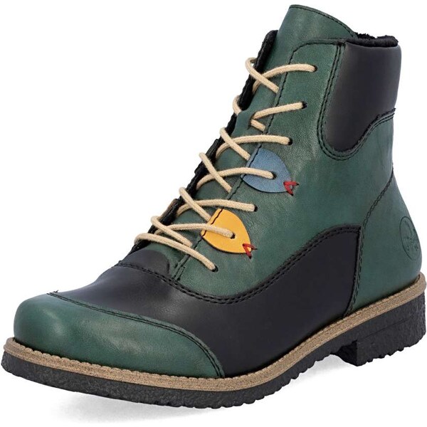 Dámska členková obuv RIEKER 73510-90 zelená W5 64089566