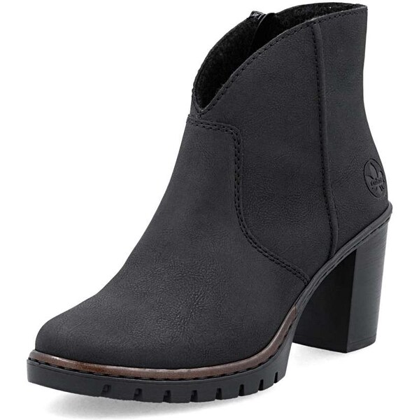 Dámska členková obuv RIEKER Y2553-00 čierna W5 64089569