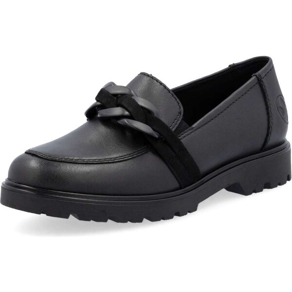 Dámske mokasíny RIEKER 45566-00 čierna W5 64089573