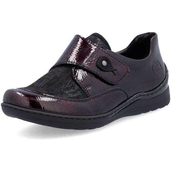 Dámske poltopánky RIEKER 48951-35 červená W5 64089576