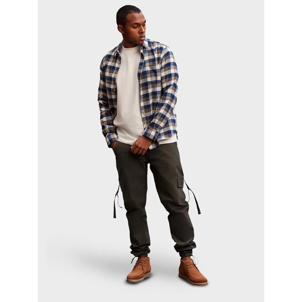 Ombre Clothing Grafitové športové pánske cargo nohavice V3 PACG-0197 64095380