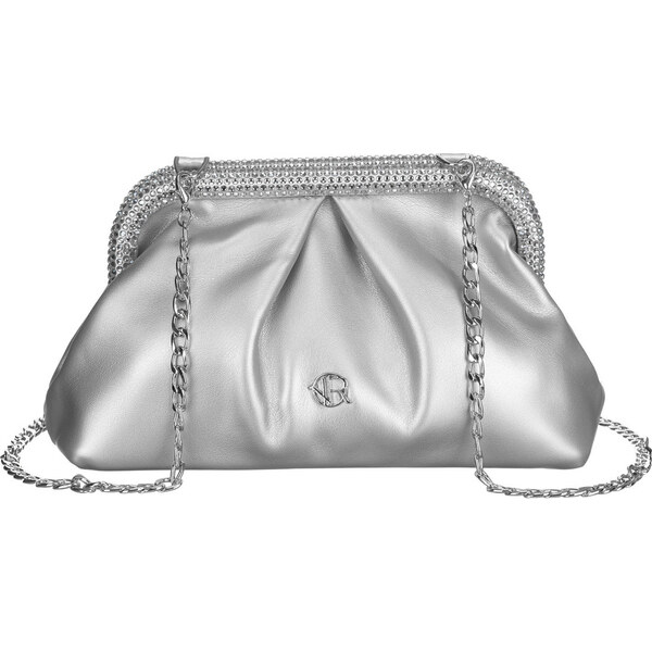 Rovicky Strieborná dámska listová kabelka na retiazke R-XS020 64058320