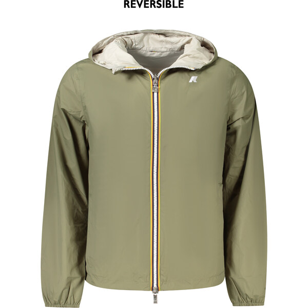 Obojstranná pánska bunda K-WAY zelená 64705820