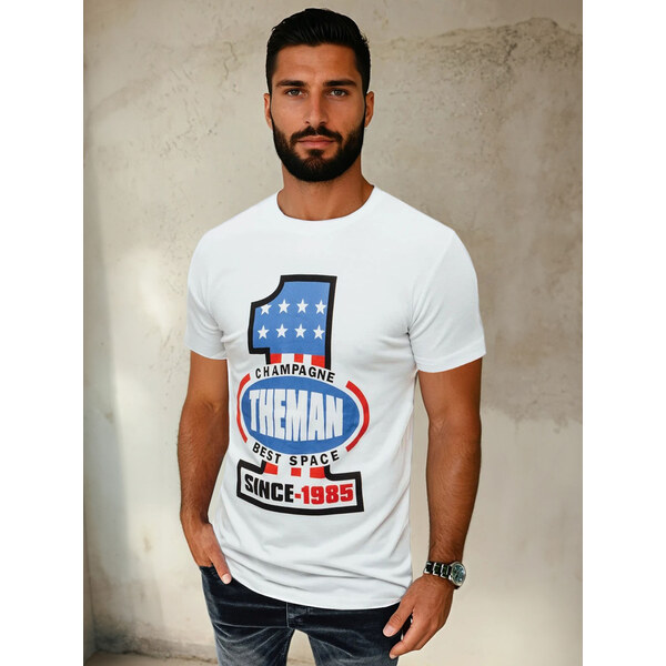 Pánske tričko s potlačou sivé Dstreet RX4405 65503281