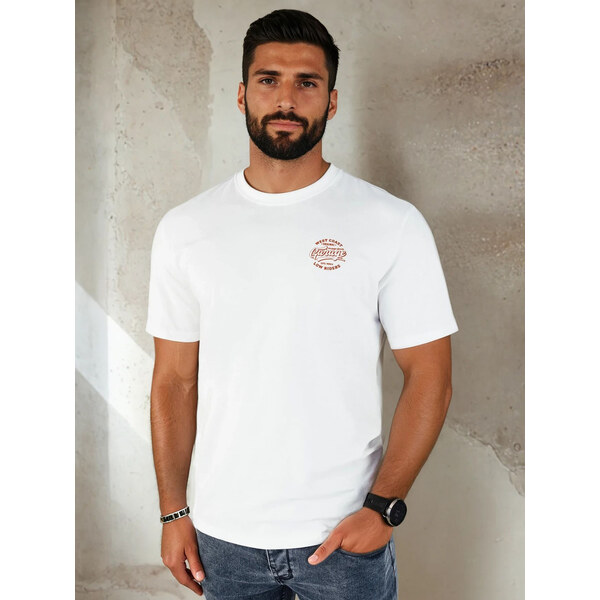 Pánske tričko s potlačou Farba Biela DSTREET RX5415 65597964