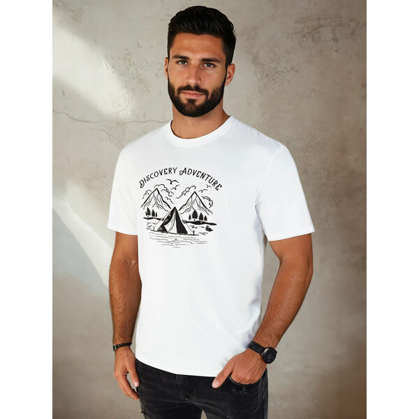 Pánske tričko s potlačou Farba Biely DSTREET RX5412 65597701