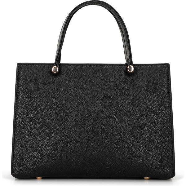 Wittchen Puzdro z ekokože s reliéfnym podpisom malé čierne 101-4Y-P03 66066878