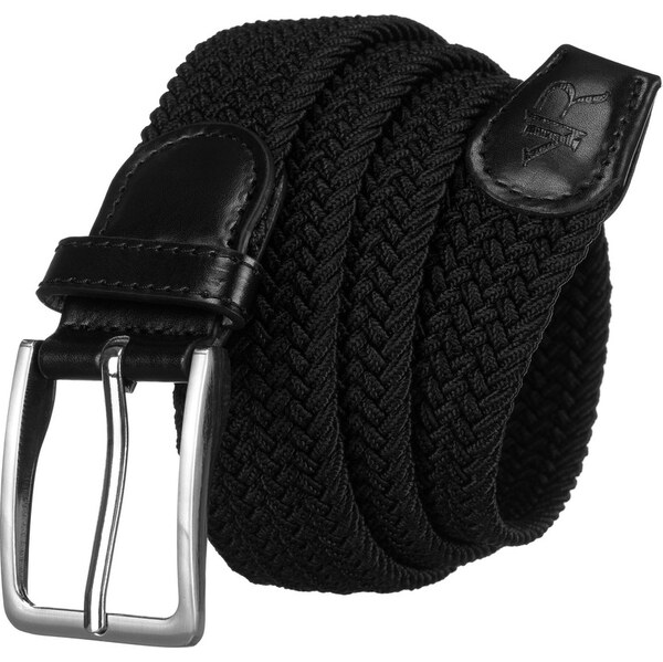 Rovicky Čierny pletený opasok so striebornou sponou R-PAR-PU-115 64109302