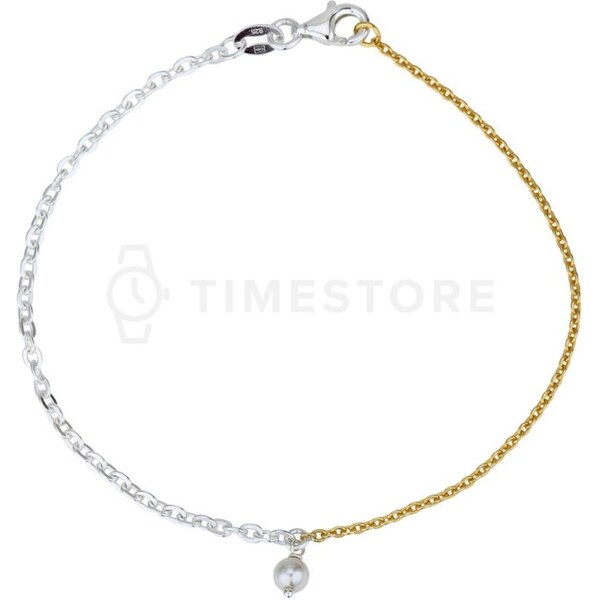 Dvojfarebný strieborný náramok s perlou TS-BR-0047 TS-BR-0047 64111440