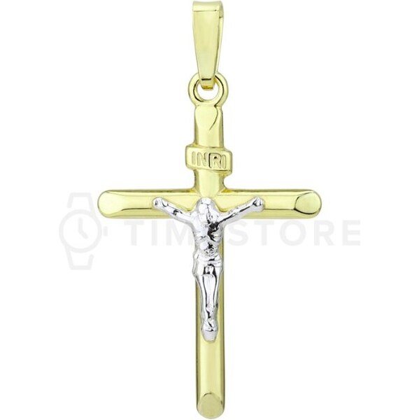 Strieborný prívesok zlatej farby v tvare kríža TS-PE-0012 TS-PE-0012 64111480