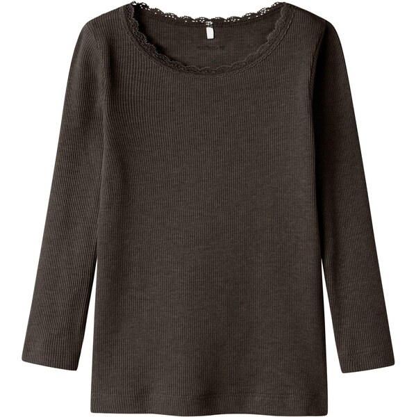 NAME IT Tričko NMFKAB tmavohnedá 64114147