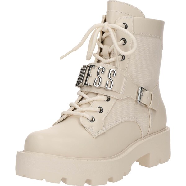 GUESS Šnurovacie členkové čižmy Yanzy2 slonová kosť 64559326