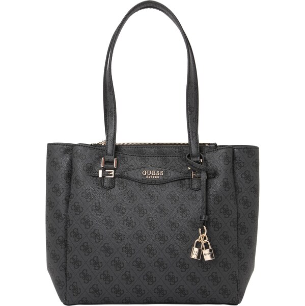 GUESS Kabelka na rameno KATYA MULTI COMP TOTE tmavohnedá / tmavosivá 64114432