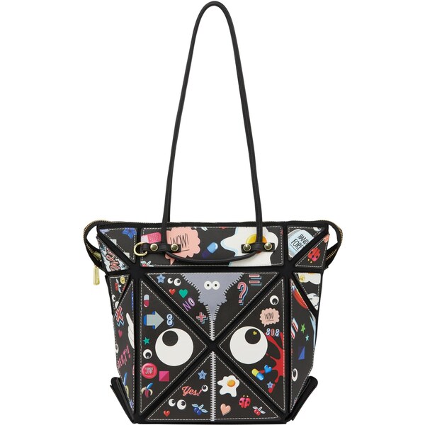 MYMO Kabelka na rameno Pop Eyetheme sivá / červená / čierna / biela 65979707