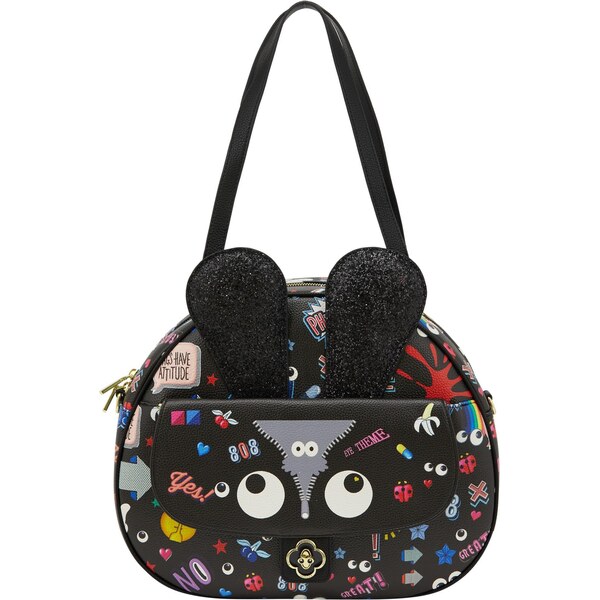 MYMO Kabelka na rameno Pop Eyetheme fialová / červená / čierna / biela 65654335