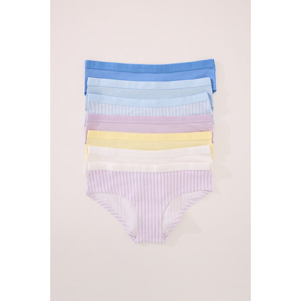 womensecret 7-balenie širokých vzorovaných nohavičiek z bavlny 64121301