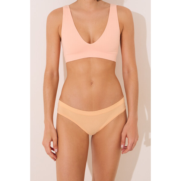 womensecret Klasické oranžové bavlnené nohavičky 64121312