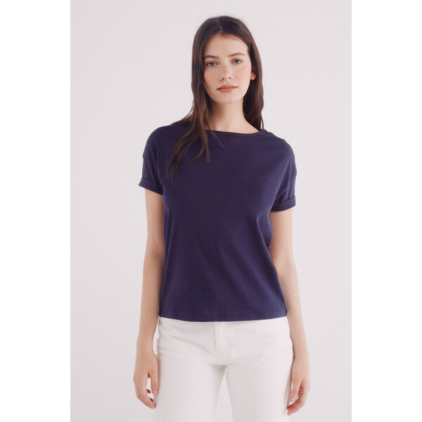 SPRINGFIELD Dámske tričko s detailom gombíkov 64121337