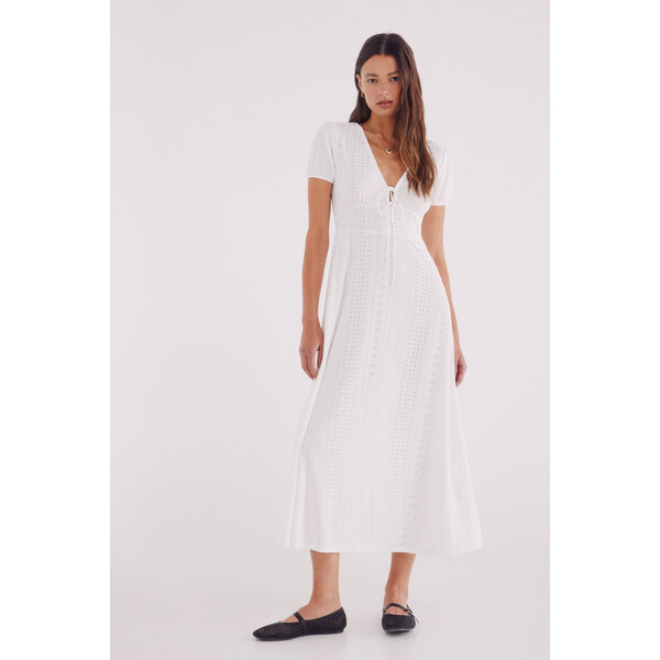 SPRINGFIELD Midi šaty so švajčiarskou výšivkou 64121358