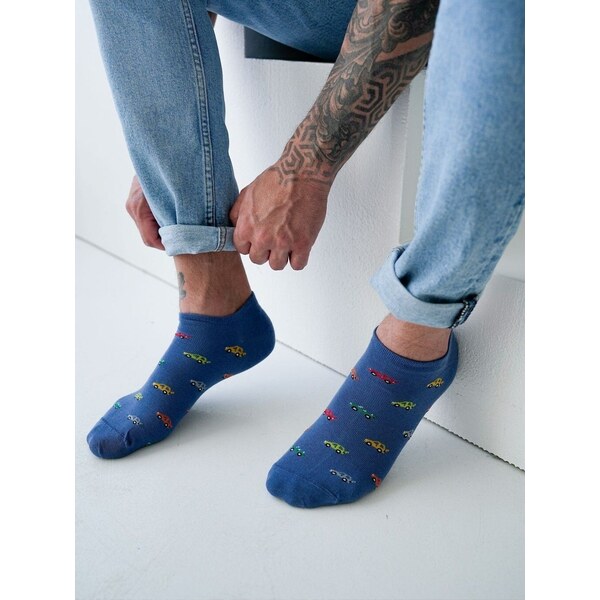 Pánske ponožky Milena 1108-035 Auta 39-46 64124469