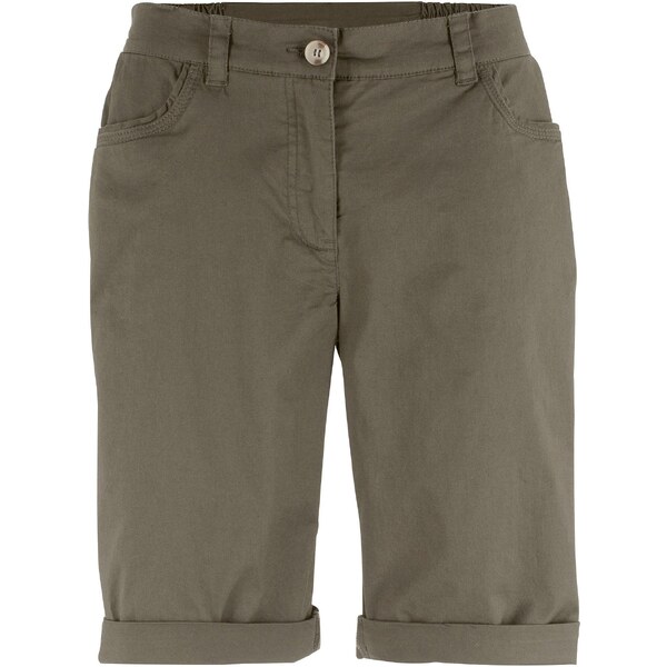 bonprix Bermudy pepertouch s pohodlným pásom, farba zelená 44814699