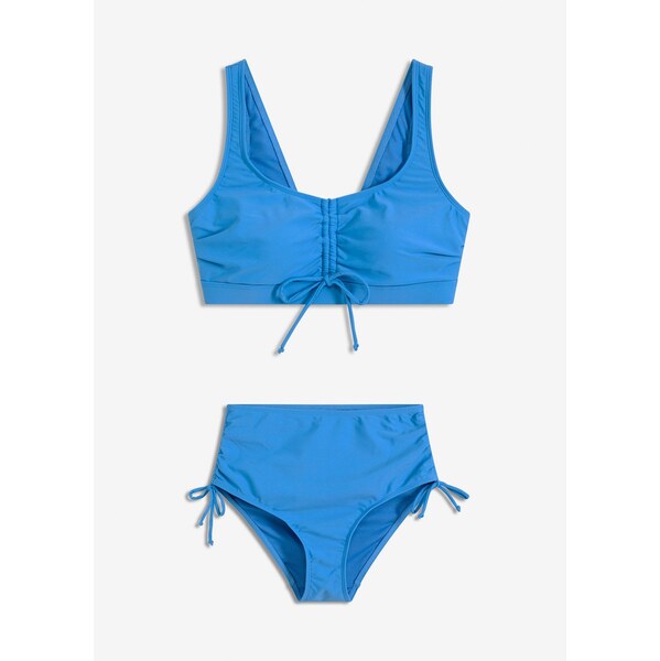 bonprix Bikiny (2-dielne), so šnúrkami na zaviazanie, farba modrá 64125253