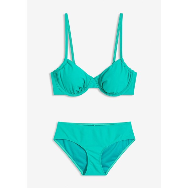 bonprix Bikiny s kosticami (2-dielne), farba zelená 64125254