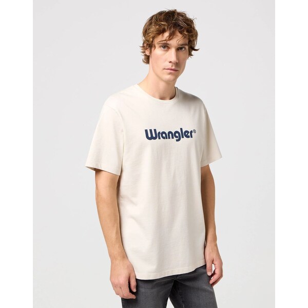 Tričko pre mužov WRANGLER LOGO TEE WHITE 112350523 64135624