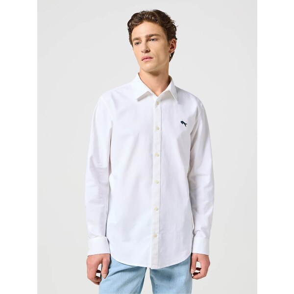 Pánska košeľa WRANGLER LS SHIRT WHITE OXFORD 112350485 64135615