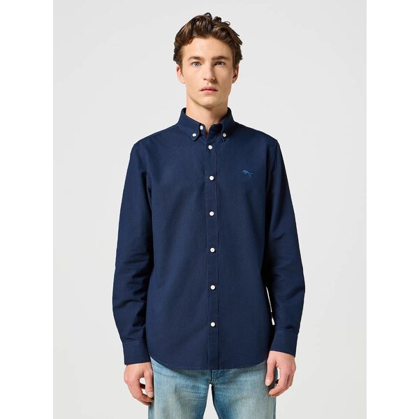 Pánska košeľa WRANGLER OXFORD SHIRT DARK NAVY 112357241 64135616