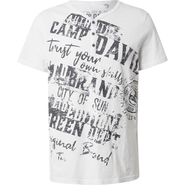 CAMP DAVID Tričko tmavosivá / biela 64131425